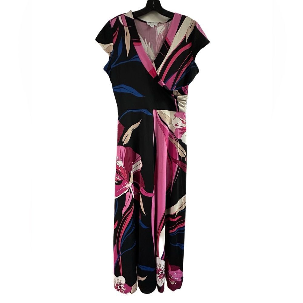 New York & Company Graphic Floral Maxi Dress Size S/M